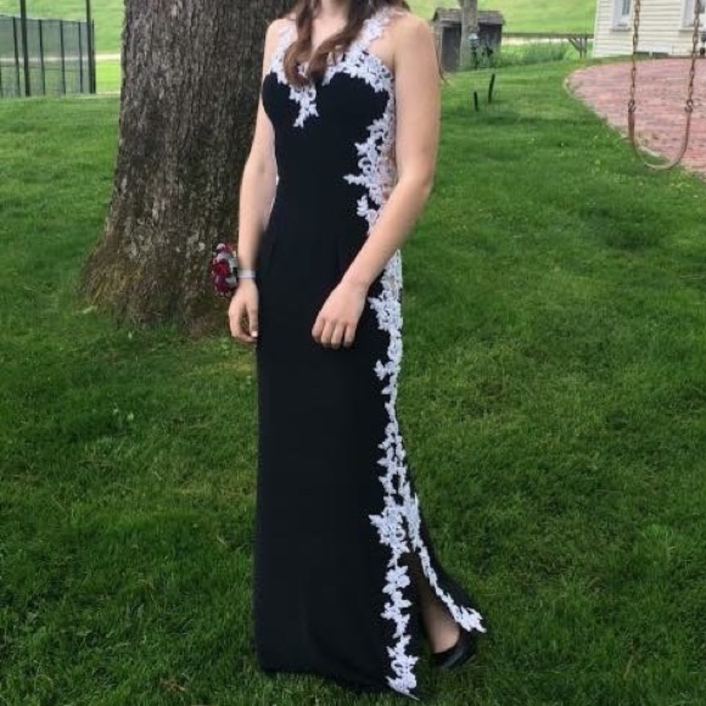 Black and White Prom Dress